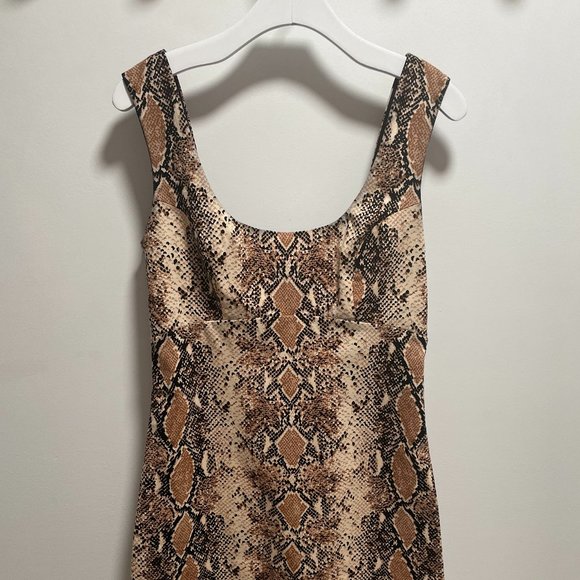 DVF Tessa Cotton Stretch Twill Python Snake Cocktail Dress - Size 8 - Picture 9 of 11
